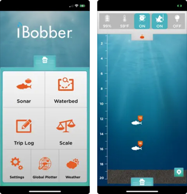 iBobber aplicativos radar de peixe