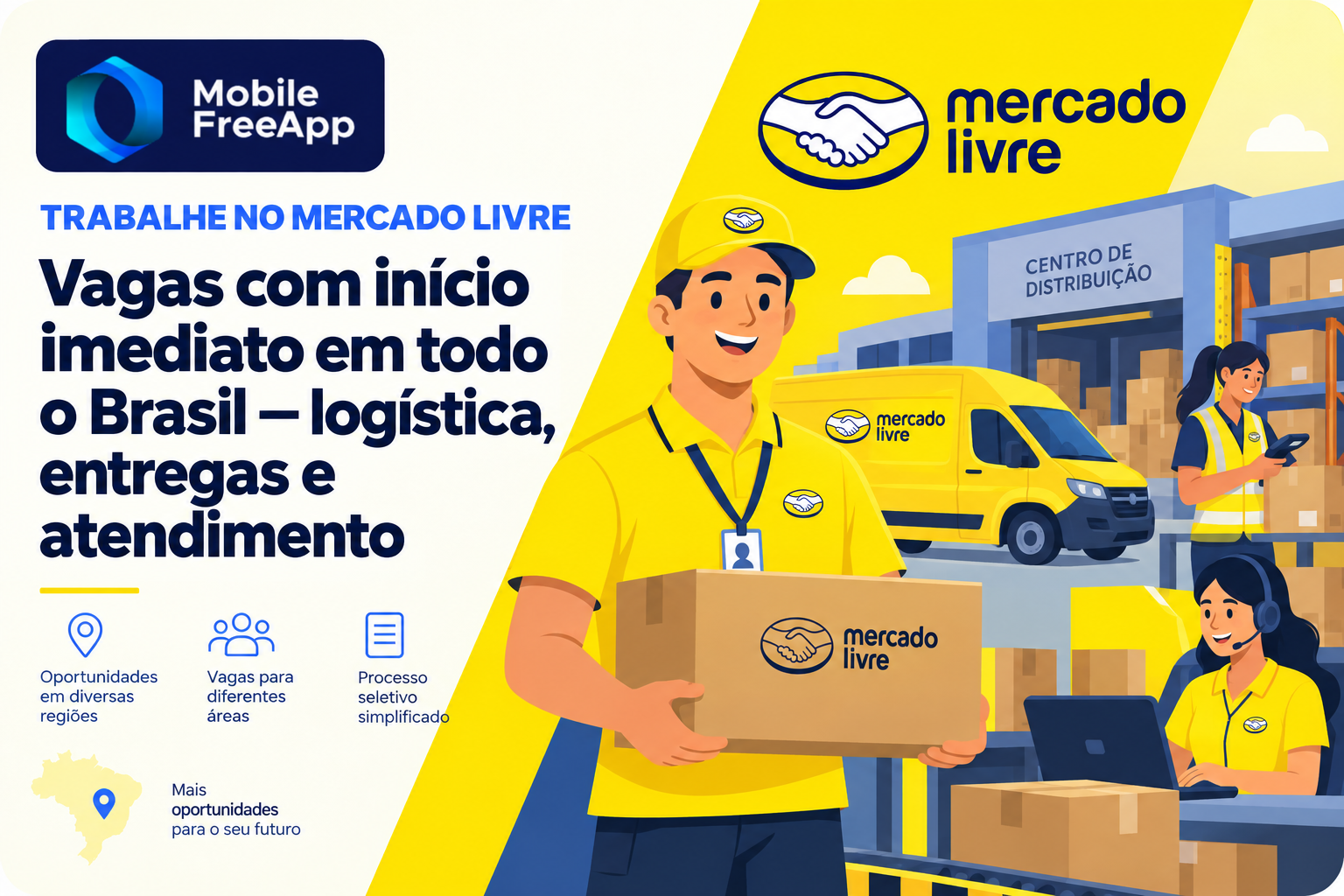 Vagas no Mercado Livre com início imediato no Brasil